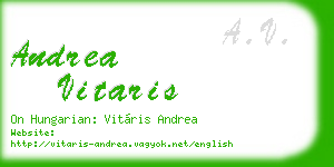 andrea vitaris business card
