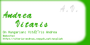 andrea vitaris business card